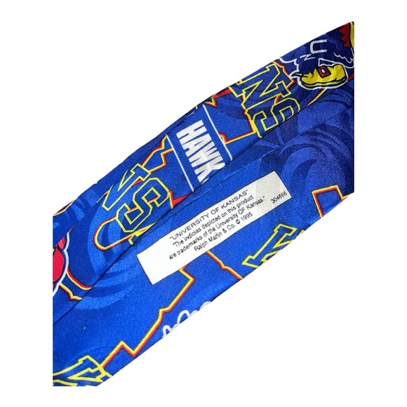 GO HAWKS! Kansas RM Sport University of Kansas official merchandise Men’s Tie - Picture 3 of 3